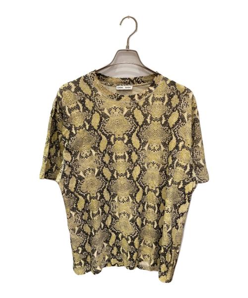 CMMN SWDN（コモンスウェーデン）CMMN SWDN (コモンスウェーデン) パイソン柄Tシャツ イエロー サイズ:Mの古着・服飾アイテム