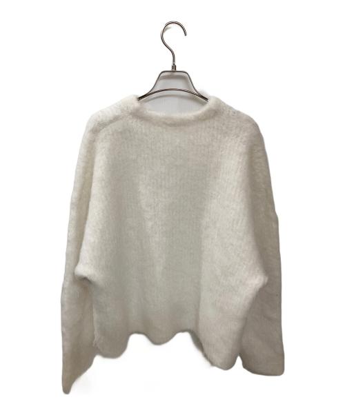 Whim Gazette（ウィムガゼット）Whim Gazette (ウィムガゼット) ニットVプルオーバー ホワイト サイズ:FREEの古着・服飾アイテム