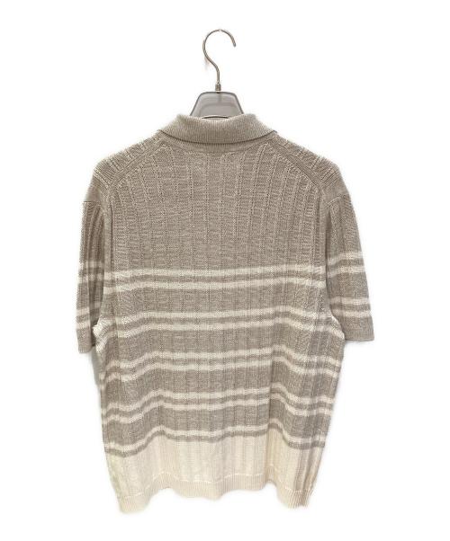 BANANA REPUBLIC（バナナリパブリック）BANANA REPUBLIC (バナナリパブリック) 半袖ニットポロシャツ ベージュ サイズ:Lの古着・服飾アイテム