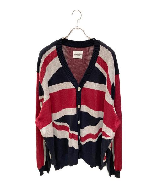 TAKAHIROMIYASHITA TheSoloIst.（タカヒロミヤシタ ザソロイスト）TAKAHIROMIYASHITA TheSoloIst. (タカヒロミヤシタ ザソロイスト) cardigan.(union jack). ネイビー×レッド サイズ:46の古着・服飾アイテム