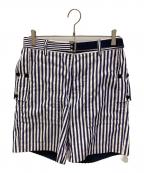 sacaiサカイ）の古着「コットンストライプハーフパンツ」｜ネイビー