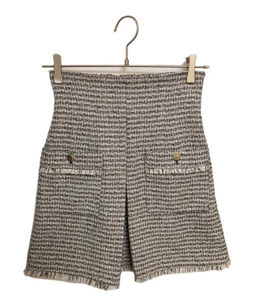 JILL BY JILLSTUART（ジル バイ ジルスチュアート）JILL BY JILLSTUART (ジル バイ ジルスチュアート) ツイードセットアップジレ ホワイト×ブラック サイズ:Mの古着・服飾アイテム