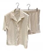 BANANA REPUBLICバナナリパブリック）の古着「パイル半袖シャツセットアップ」｜ベージュ