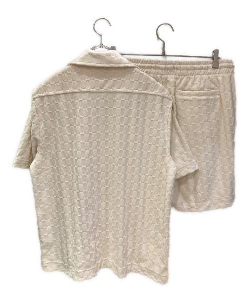 BANANA REPUBLIC（バナナリパブリック）BANANA REPUBLIC (バナナリパブリック) パイル半袖シャツセットアップ ベージュ サイズ:Lの古着・服飾アイテム