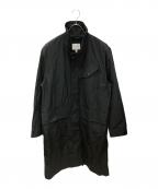 BANANA REPUBLICバナナリパブリック）の古着「ハイネックロングコート」｜ブラック