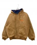 Hollowayホロウェイ）の古着「古着フーデッドダックジャケット」｜ブラウン