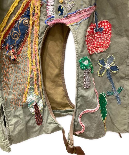 KAPITAL（キャピタル）KAPITAL (キャピタル) ピアノファーム 刺繍デザインコート グリーン サイズ:Lの古着・服飾アイテム