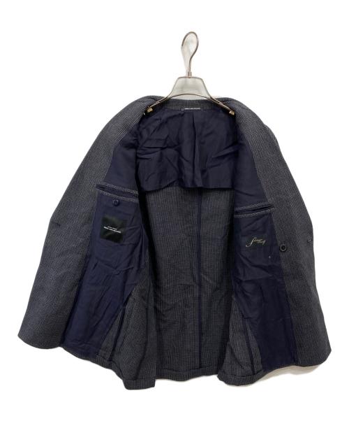green label relaxing（グリーンレーベルリラクシング）green label relaxing (グリーンレーベルリラクシング) ハウンドトゥース 6ボタン ダブルブレストジャケット グレー サイズ:Mの古着・服飾アイテム