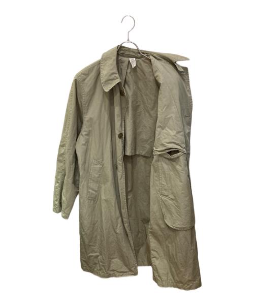 BARRY BRICKEN（バリーブリッケン）BARRY BRICKEN (バリーブリッケン) コットンリネン スプリングロングコート カーキ サイズ:36の古着・服飾アイテム