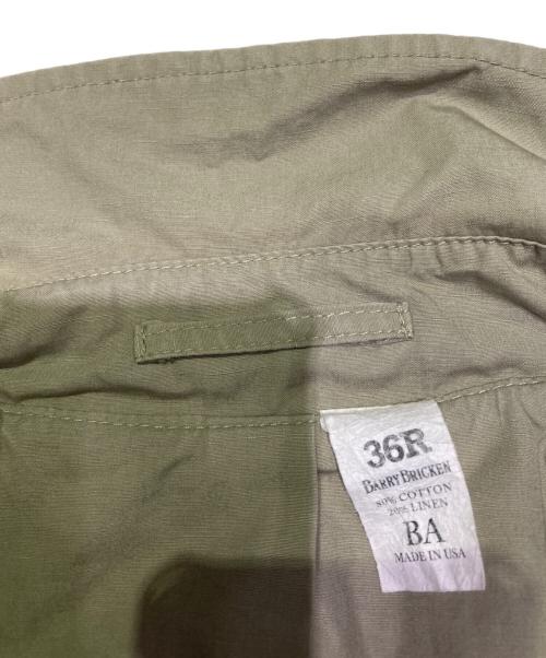 BARRY BRICKEN（バリーブリッケン）BARRY BRICKEN (バリーブリッケン) コットンリネン スプリングロングコート カーキ サイズ:36の古着・服飾アイテム