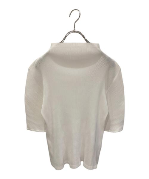 PLEATS PLEASE（プリーツプリーズ）PLEATS PLEASE (プリーツプリーズ) プリーツハイネックブラウス ホワイト サイズ:3の古着・服飾アイテム