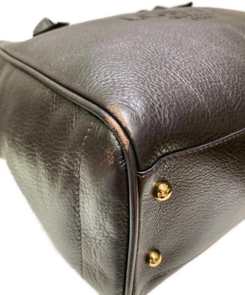 LOEWE（ロエベ）LOEWE (ロエベ) レザーハンドバッグ ブラウンの古着・服飾アイテム