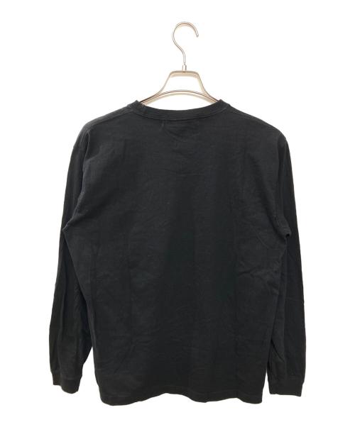 GROUND Y（グラウンドワイ）GROUND Y (グラウンドワイ) かすれロゴプリント長袖Tシャツ ブラック サイズ:3の古着・服飾アイテム