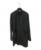 BLACK COMME des GARCONSブラックコムデギャルソン）の古着「ウールギャバジンチャイナコート」｜ブラック