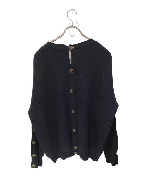 Y. PROJECT（ワイプロジェクト）Y. PROJECT (ワイプロジェクト) デザインニットカーディガン ネイビー サイズ:Lの古着・服飾アイテム