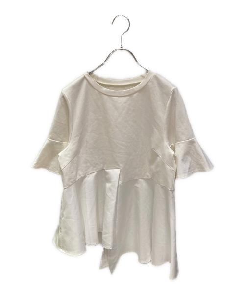 maison de Dolce.（メゾンドドルチェ）maison de Dolce. (メゾンドドルチェ) アシンメトリーTシャツ ホワイト サイズ:Freeの古着・服飾アイテム