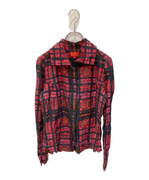 Vivienne Westwood RED LABEL（ヴィヴィアンウエストウッドレッドレーベル）Vivienne Westwood RED LABEL (ヴィヴィアンウエストウッドレッドレーベル) プリントチェックシャツ ピンク サイズ:Lの古着・服飾アイテム