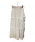 willfully（ウィルフリー）の古着「lace slit ruffle frill tiered skirt」｜ホワイト