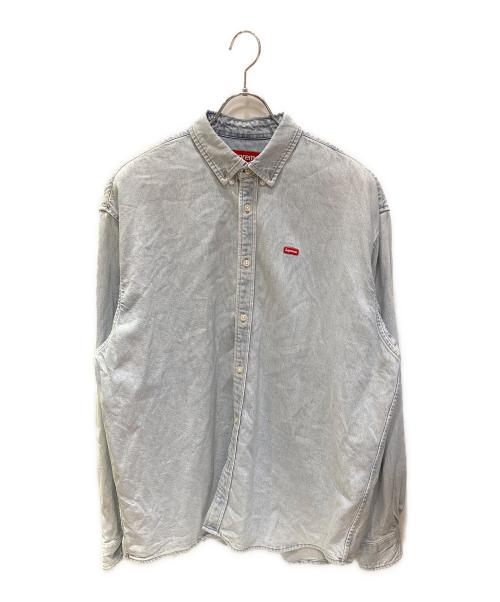 SUPREME（シュプリーム）SUPREME (シュプリーム) スモールボックスロゴデニムシャツ インディゴ サイズ:Lの古着・服飾アイテム