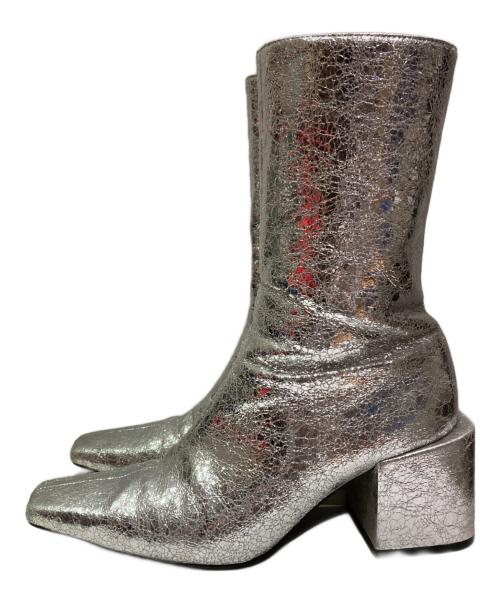 Ameri（アメリ）Ameri (アメリ) DIMENSIONAL SQUARE BOOTS シルバー サイズ:Mの古着・服飾アイテム