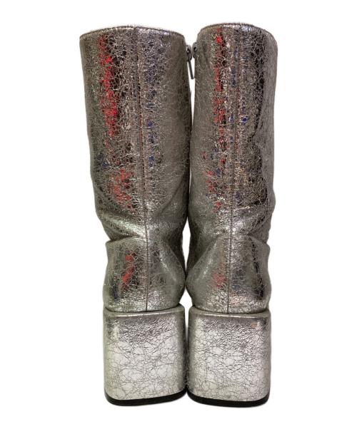 Ameri（アメリ）Ameri (アメリ) DIMENSIONAL SQUARE BOOTS シルバー サイズ:Mの古着・服飾アイテム