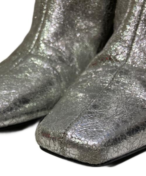 Ameri（アメリ）Ameri (アメリ) DIMENSIONAL SQUARE BOOTS シルバー サイズ:Mの古着・服飾アイテム