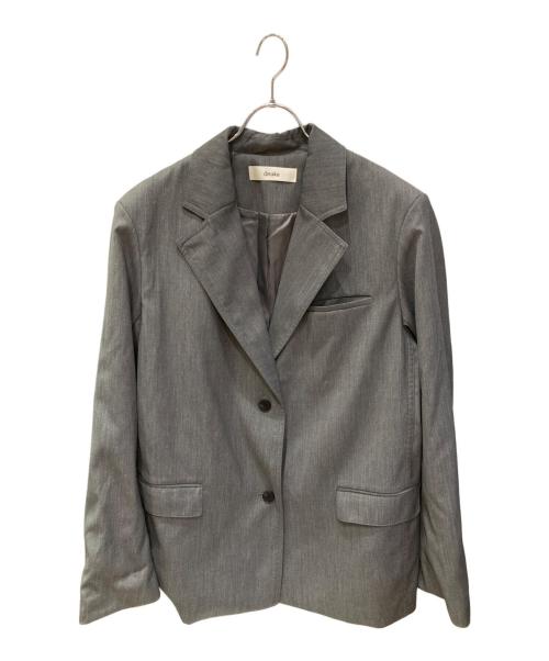 anuke（アンヌーク）anuke (アンヌーク) Twill Over Jacket グレー サイズ:Mの古着・服飾アイテム