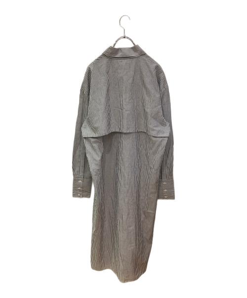 SEEALL（シーオール）SEEALL (シーオール) シャツワンピース ホワイト×グレー サイズ:Mの古着・服飾アイテム