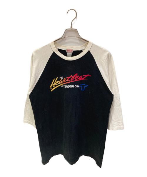 TENDERLOIN（テンダーロイン）TENDERLOIN (テンダーロイン) プリントラグランTee ブラック サイズ:不明(実寸サイズをご確認ください)の古着・服飾アイテム