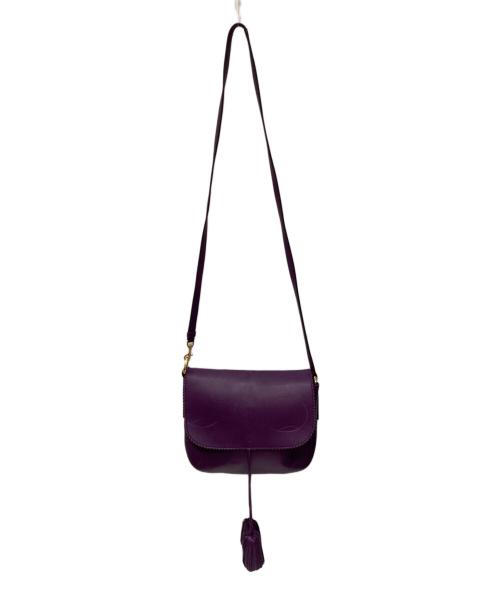 LOEWE（ロエベ）LOEWE (ロエベ) フリンジタッセルショルダーバッグ パープルの古着・服飾アイテム