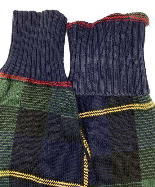 POLO RALPH LAUREN（ポロ・ラルフローレン）POLO RALPH LAUREN (ポロ・ラルフローレン) 古着チェックニット グリーン×ネイビー サイズ:Lの古着・服飾アイテム
