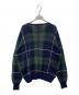 POLO RALPH LAUREN (ポロ・ラルフローレン) 古着チェックニット グリーン×ネイビー サイズ:L：4000円