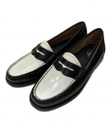 G.H.BASS（ジーエイチバス）の古着「コインローファー」｜ブラック×ホワイト