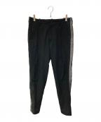 Yohji Yamamoto pour hommeヨウジヤマモト プールオム）の古着「サイドラインスラックス」｜ブラック