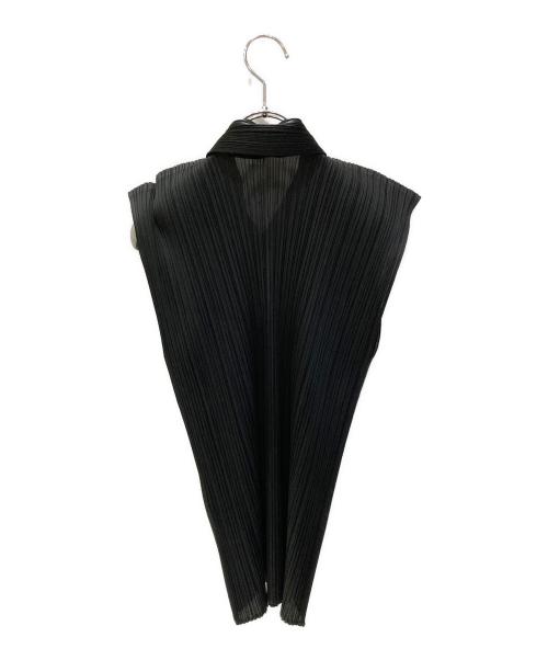 PLEATS PLEASE（プリーツプリーズ）PLEATS PLEASE (プリーツプリーズ) ノースリーブカットソー ブラック サイズ:3の古着・服飾アイテム