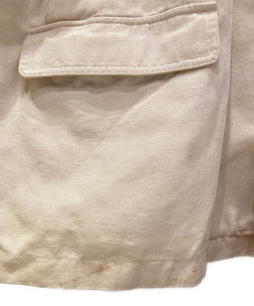Eddie Bauer（エディーバウアー）Eddie Bauer (エディーバウアー) 襟レザーハンティングジャケット ベージュ サイズ:XXLの古着・服飾アイテム