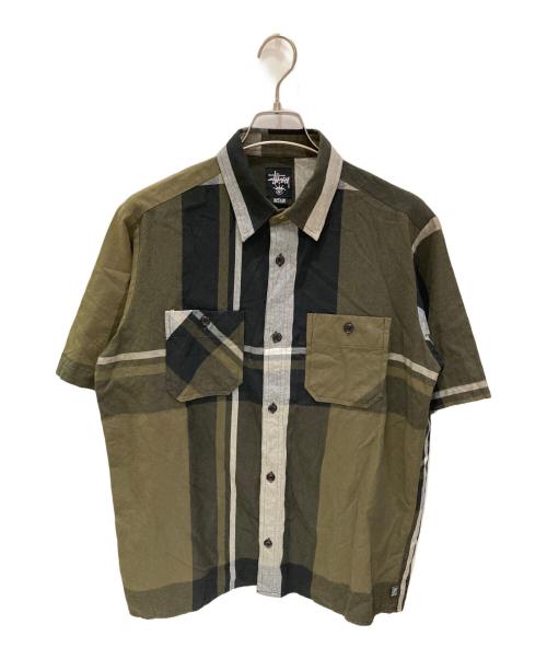 stussy（ステューシー）stussy (ステューシー) 半袖シャツ カーキ サイズ:Mの古着・服飾アイテム