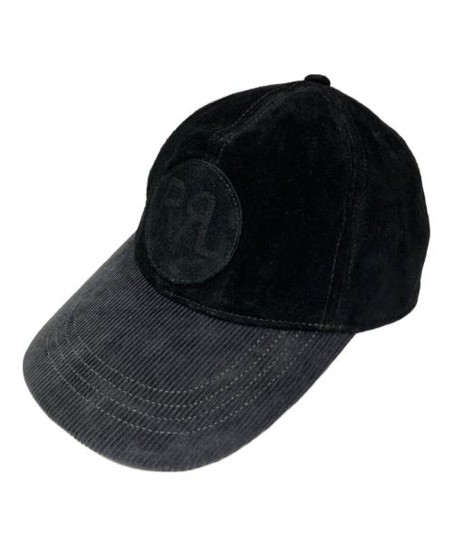 RRL（ダブルアールエル）RRL (ダブルアールエル) スウェードコーデュロイ ボールキャップ ブラックの古着・服飾アイテム