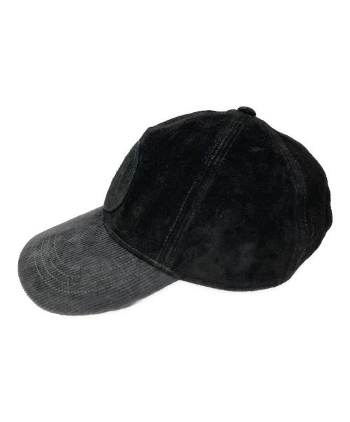RRL（ダブルアールエル）RRL (ダブルアールエル) スウェードコーデュロイ ボールキャップ ブラックの古着・服飾アイテム