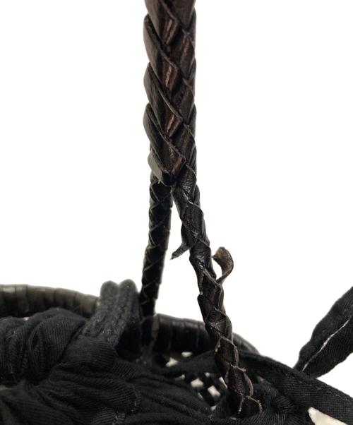 DRAGON（ドラゴン）DRAGON (ドラゴン) メッシュレザーハンドバッグ ブラックの古着・服飾アイテム