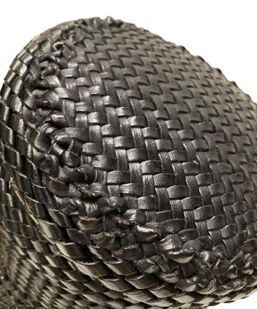 DRAGON（ドラゴン）DRAGON (ドラゴン) メッシュレザーハンドバッグ ブラックの古着・服飾アイテム