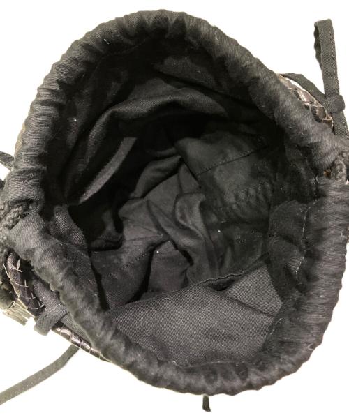 DRAGON（ドラゴン）DRAGON (ドラゴン) メッシュレザーハンドバッグ ブラックの古着・服飾アイテム