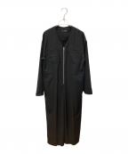 styling/ kei shirahataスタイリング / ケイ シラハタ）の古着「ウエストギャザーオールインワン」｜ブラック