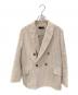styling/ kei shirahata（スタイリング / ケイ シラハタ）の古着「リネンストライプダブルブレストジャケット」｜ベージュ