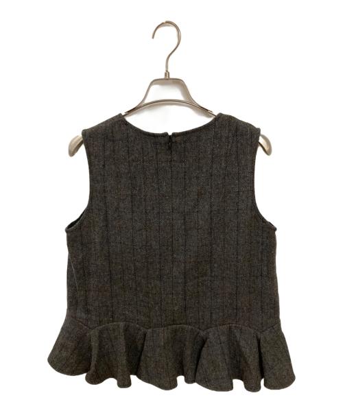 tricot COMME des GARCONS（トリココムデギャルソン）tricot COMME des GARCONS (トリココムデギャルソン) ウールフリルベスト グレー サイズ:Mの古着・服飾アイテム
