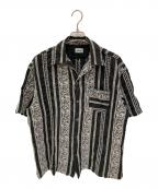 Schottショット）の古着「刺繍ハワイアンオープンカラーシャツ」｜ブラック