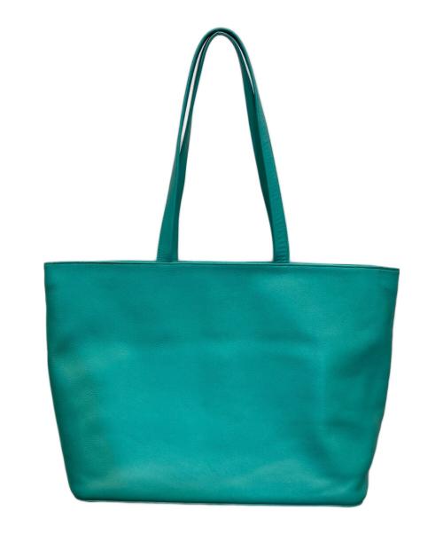 business leather factory（ビジネス レザー ファクトリー）BUSINESS LEATHER FACTORY (ビジネス レザー ファクトリー) トートバッグ グリーンの古着・服飾アイテム