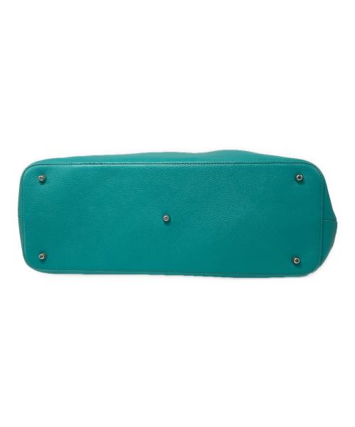 business leather factory（ビジネス レザー ファクトリー）BUSINESS LEATHER FACTORY (ビジネス レザー ファクトリー) トートバッグ グリーンの古着・服飾アイテム