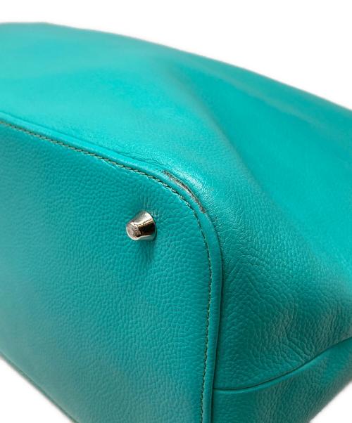 business leather factory（ビジネス レザー ファクトリー）BUSINESS LEATHER FACTORY (ビジネス レザー ファクトリー) トートバッグ グリーンの古着・服飾アイテム