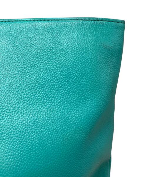 business leather factory（ビジネス レザー ファクトリー）BUSINESS LEATHER FACTORY (ビジネス レザー ファクトリー) トートバッグ グリーンの古着・服飾アイテム